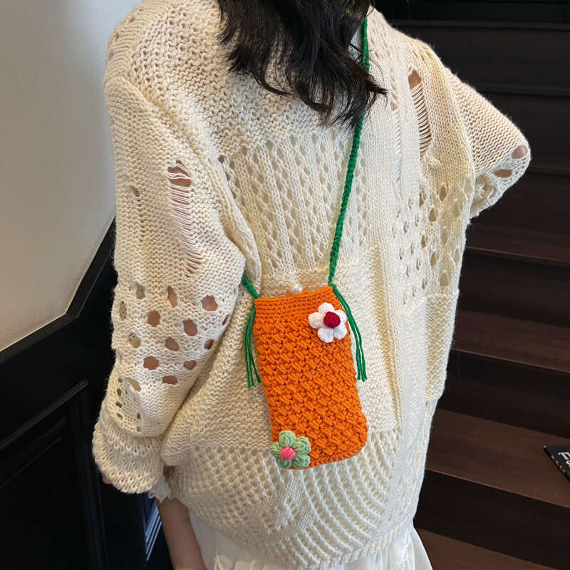 DHEssentials 2025 Mini Crossbody, Knit Flower Tote, Sweet Style Phone Bag