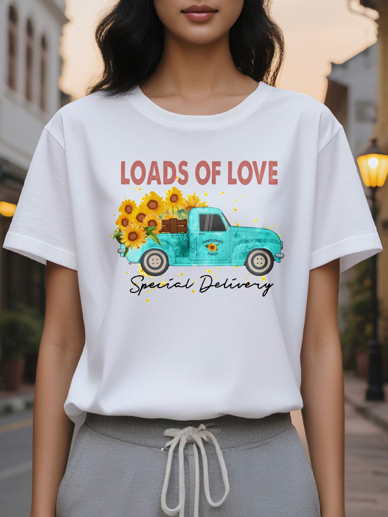 Women Cuff Sweater Day Special Loading Love Pattern Pullover White Jacket Suitable for Valentine s