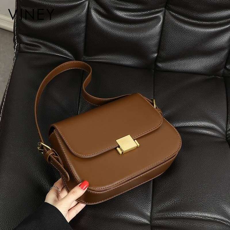 VINEY Ladies 2025 New Crossbody Tofu Single Shoulder Armpit Small High-Grade Genuine Leather Women's Bag