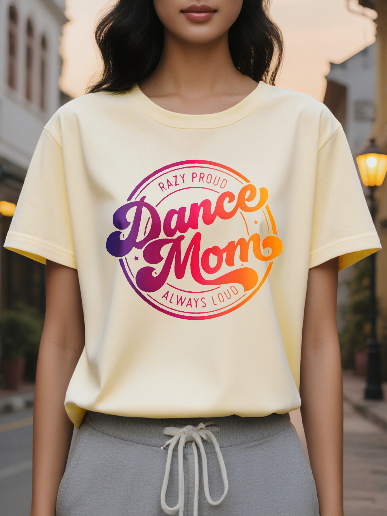 Black Round Neck With Razy Proud Dance Mom Pattern Summer Vest Suitable For Women To Wear