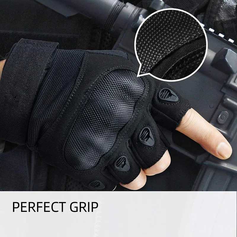Tactical Hard Knuck Half finger Gloves Mens Army Military Combat Hunting Shooting Airsoft Paintball Police Duty FingerssXJ250904