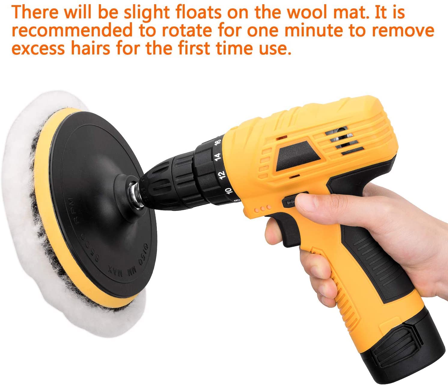 Buffing and Polishing Pads Kit 11PCS Buffing Pads with Drill Adapter Foam Polisher Pad for Car Waxing