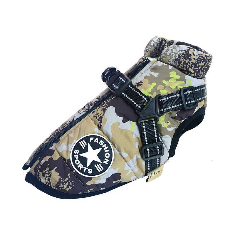 Winter Warm Large Pet Dog et with Harness Waterproof Big Dog Coat for Labrador Chihuahua French Bulldog Outdoor Dog Clothes W250904
