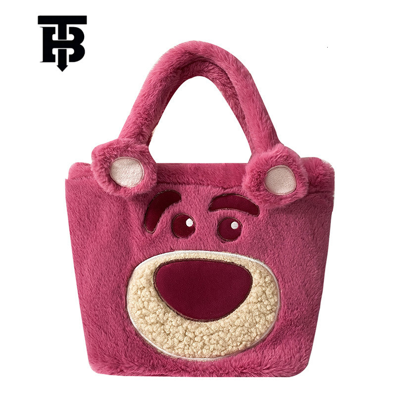 TB BHULAMTE 2025 New Plush Bag Cute Daisy Designer s bag Bear Handbag for Women Soft Girl Cartoon Large Capacity Tote Bag