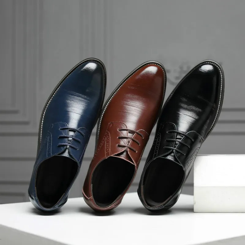 Classic Men Dress Shoes Pointed Toe Soft Bottom Business Casual Men Formal Shoes Male Office Flats Wedding Party Oxfords Shoes 250903