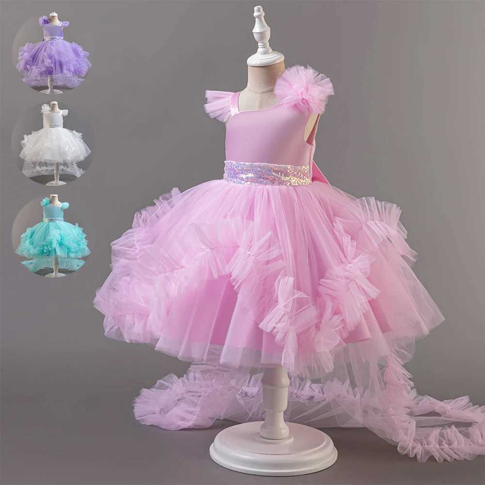 Baby Girls Party Dresses Sleeveless Eleagnt Solid Wedding Evening Ball Gown Holiday Costume Tulle Dress For Little Girl Z250904