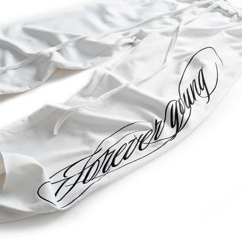 Y2K Hip Hop Loose Pants Fashion Graffiti Style Letters Printing Design Casual Drawstring Sweatpants Men Women Comfort StreetwearXJ250904