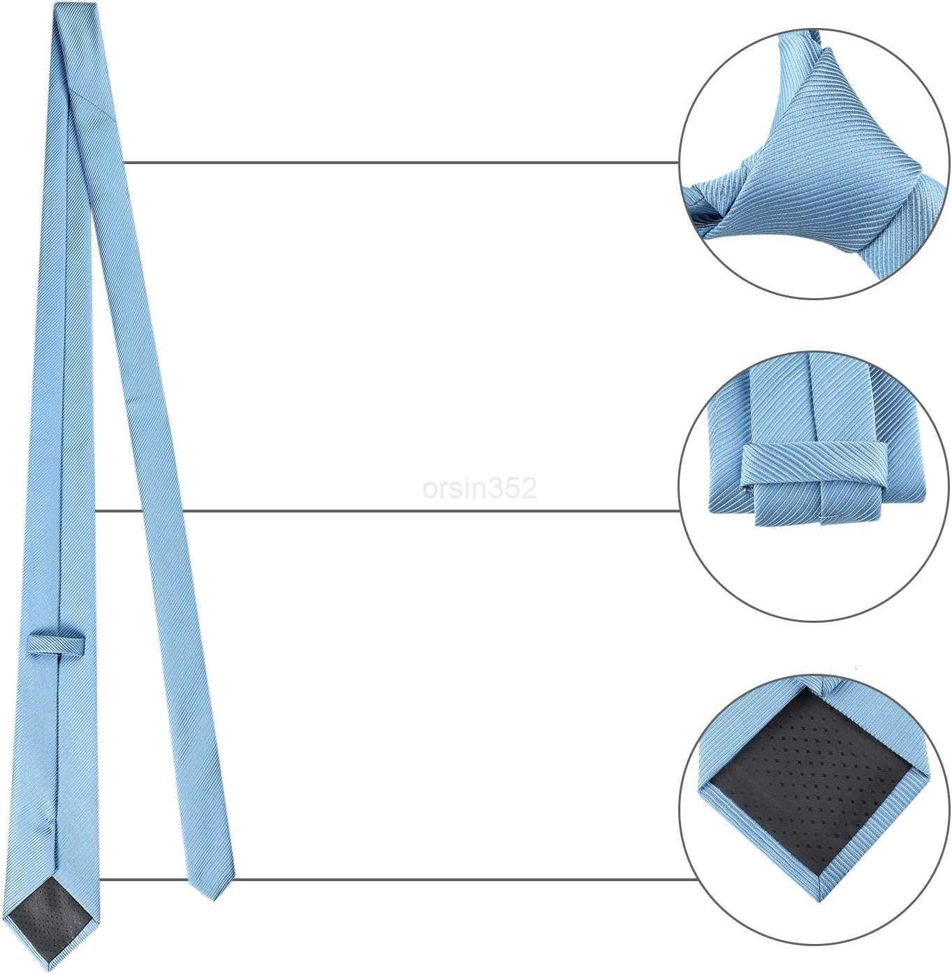 Mens Solid Color Selftied Stripes Textured Wide Tie Neck Wedding Formal TiesW250904