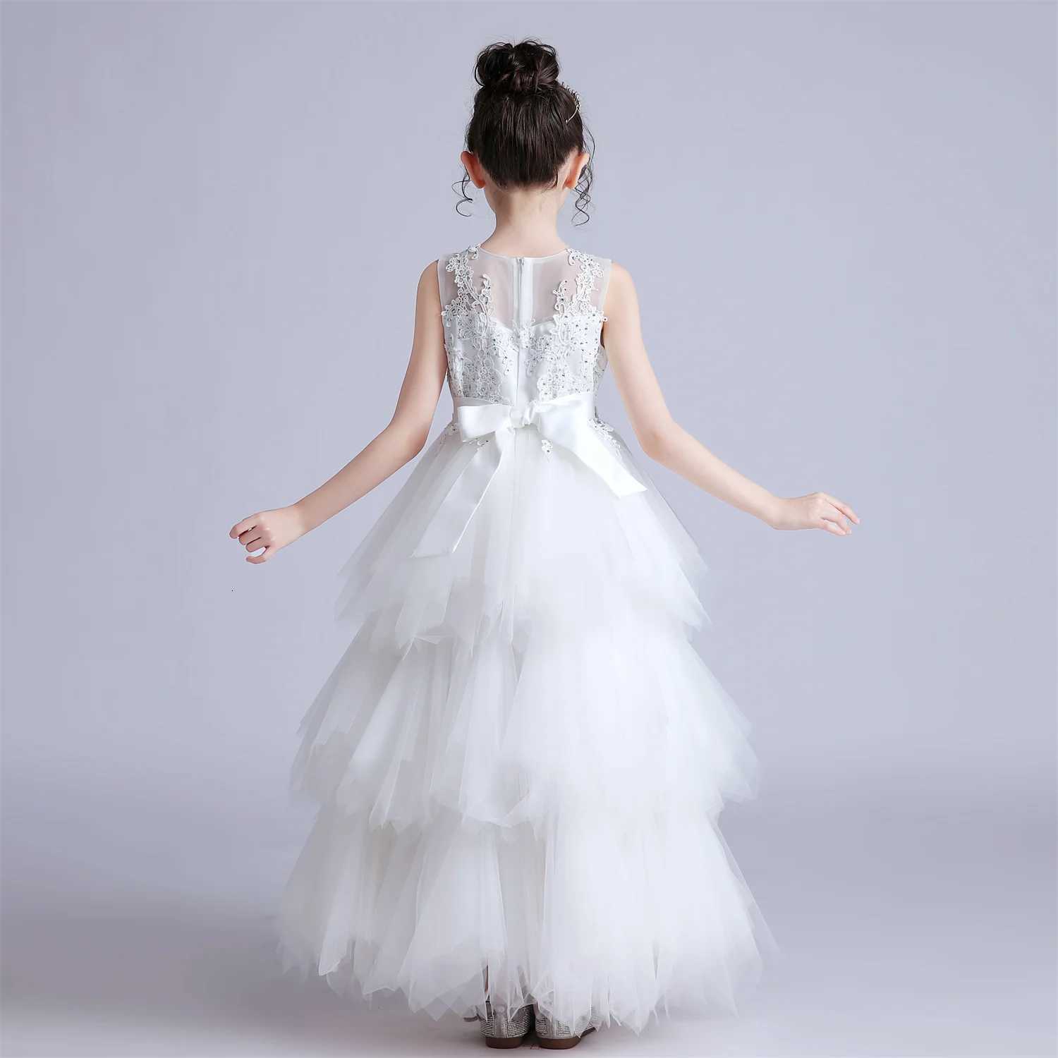 Girls Costume Party Christmas Long Dresses For Formal Wedding Elegant Ball Gown 4-12 Years Children Pink Dress Clothes Z250904