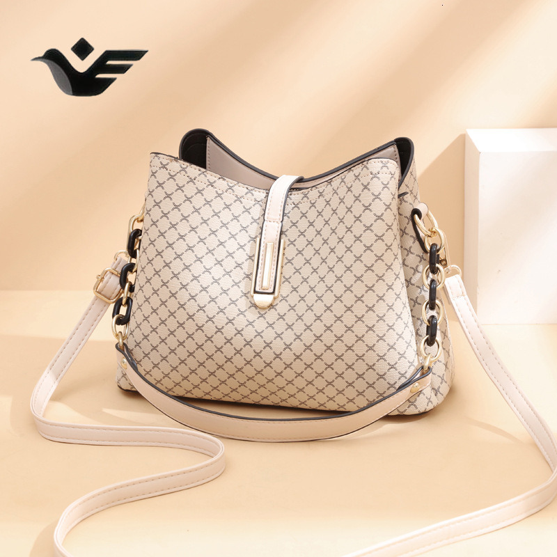 Feiyan Free Shipping New Designer Bag Luxury Shopping Bag Retro Pattern Women's Single Shoulder Handbag Fashionable Large Capacity Bucket Bag