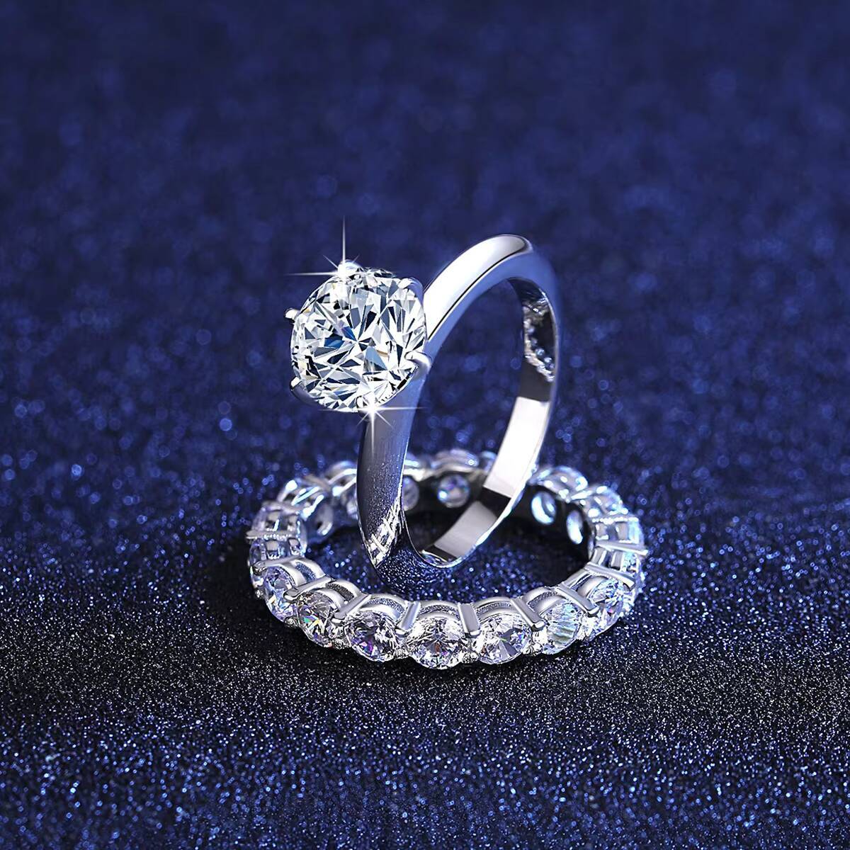S925 Silver Gift Cute Luxury Diamond Moissanite for Couples Jewelry Travel Jewelry Women Ring