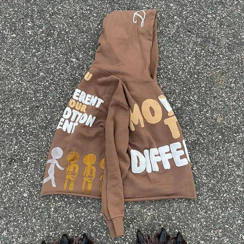 Letter Printed Oversized Long Sleeved Sports Hoodie Street Hip-hop Harajuku Fashion Pullover Y2k Clothing Top 250815