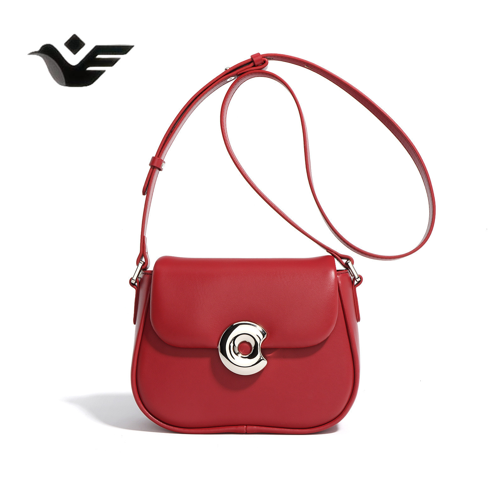 Feiyan Free Shipping New Designer Bag Luxury Shopping Bag New Genuine Leather Saddle Bag Crossbody Trendy Bag Niche Texture Shoulder Bag Commuter Vers