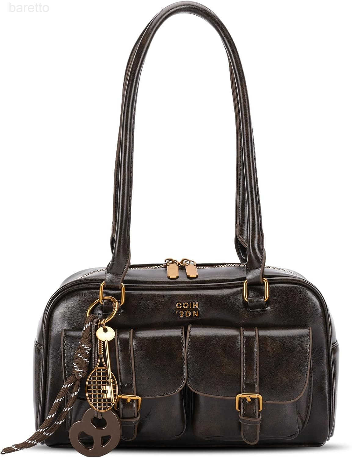 Shoulder Bag Retro Top Handle Bag Y2k 90s Multiple Pockets Designer Handbag Soft Trendy Underarm Purse M250904