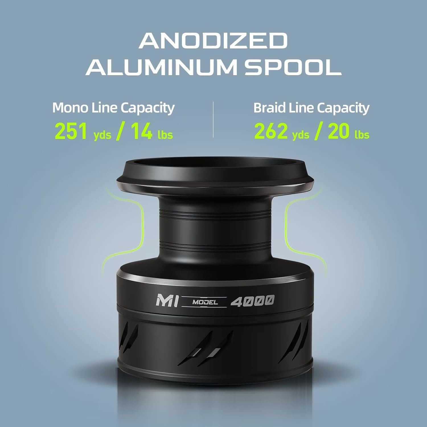 Spinning Reel Freshwater Fishing Reels Spinning 91 Ball Bearings 265LBs Max Drag 521 Gear Ratio Graphite Frame CNC Aluminum Spool 500 to 5000 Series H