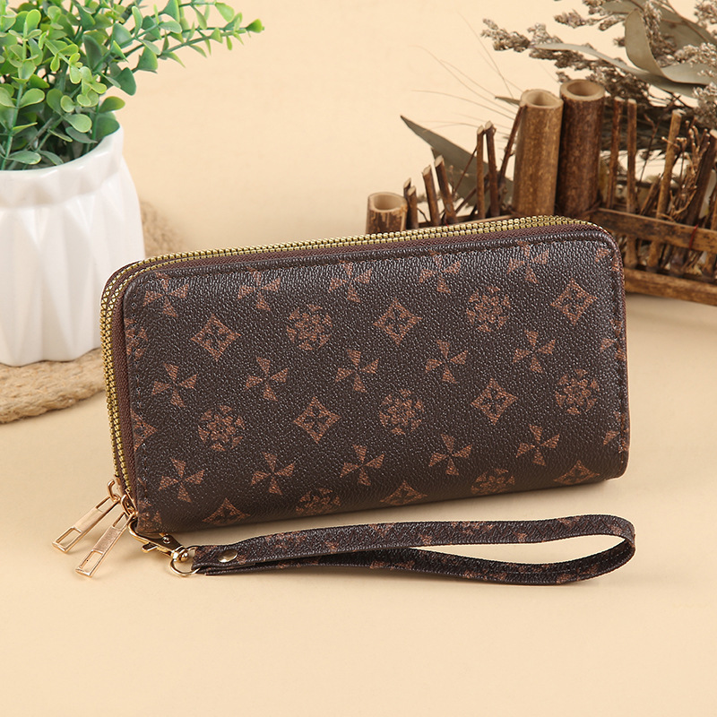 Luxury Brand Designer Wallet Vintage Handbag for Women Fashion Beauty Exquisite Long Buckle Multi-Card Slot Coin Purse Large Banknote Wallet