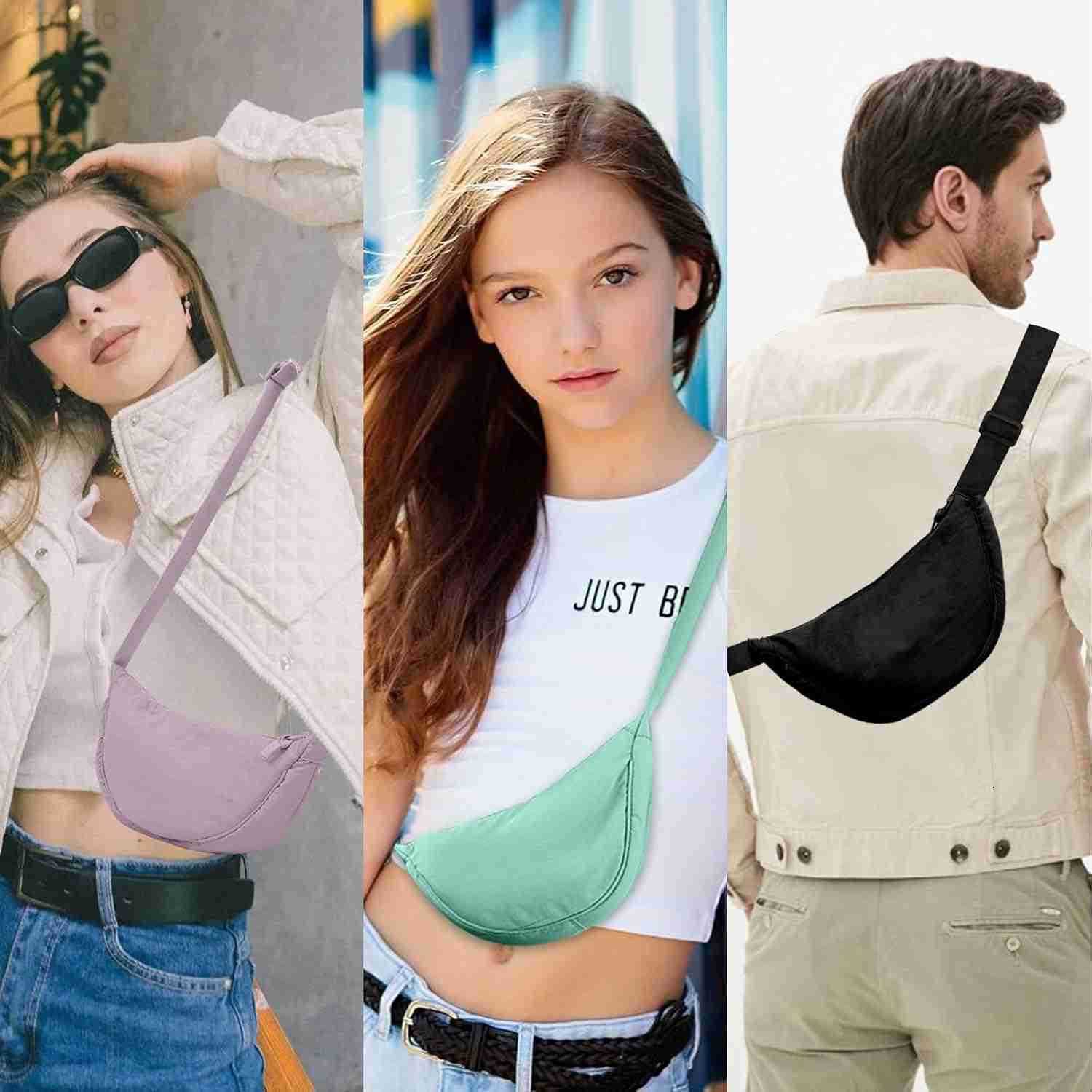 Crescent Crossbody Bag for Women Purses Trendy MenSmall Travel Sling Bag Hobo Z250910