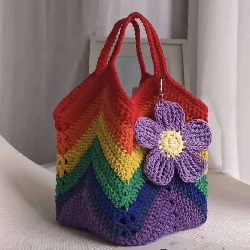 Handmade 3D Camellia Shoulder Handbag, Women's Shopping with Inner Lining, Beautiful Flower Bag, Storage Bag