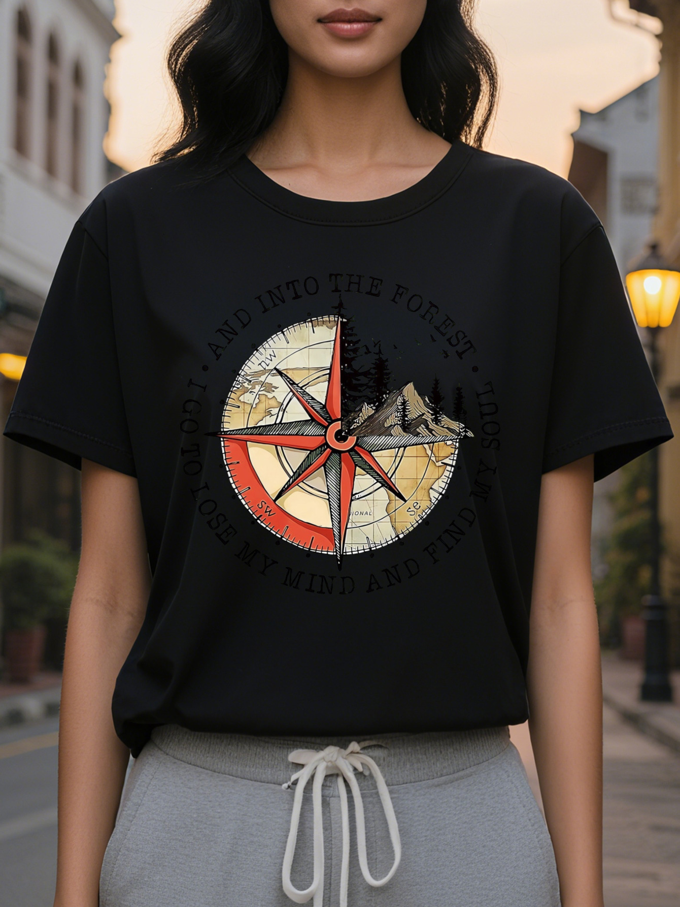 Letter Print Crew Neck Casual Short Sleeve T-Shirt for Spring Summer Women's Clothing 7ed8b