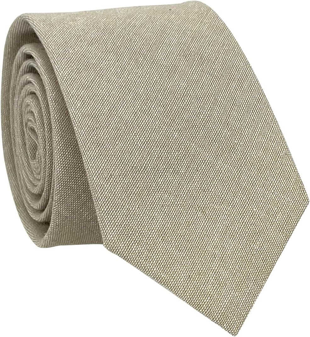 Mens Solid Color Necktie Cotton Neck Tie for MenW250904