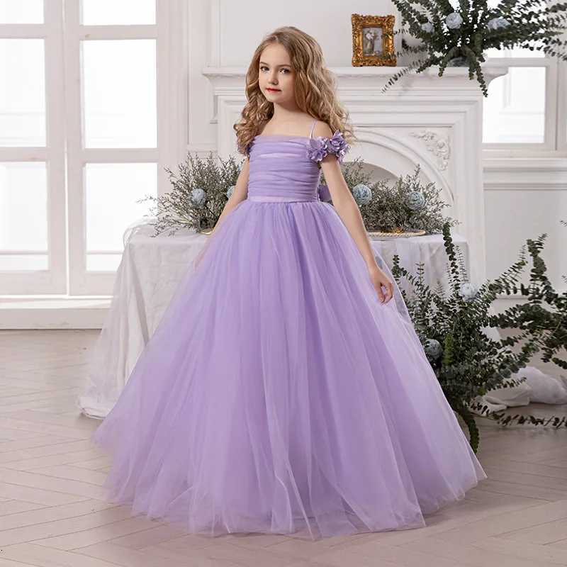 Summer Girls Purple Fluffy Skirt Birthday Party Skirt Childrens Clothing Mesh Breathable Princess Skirt New Style Z250904