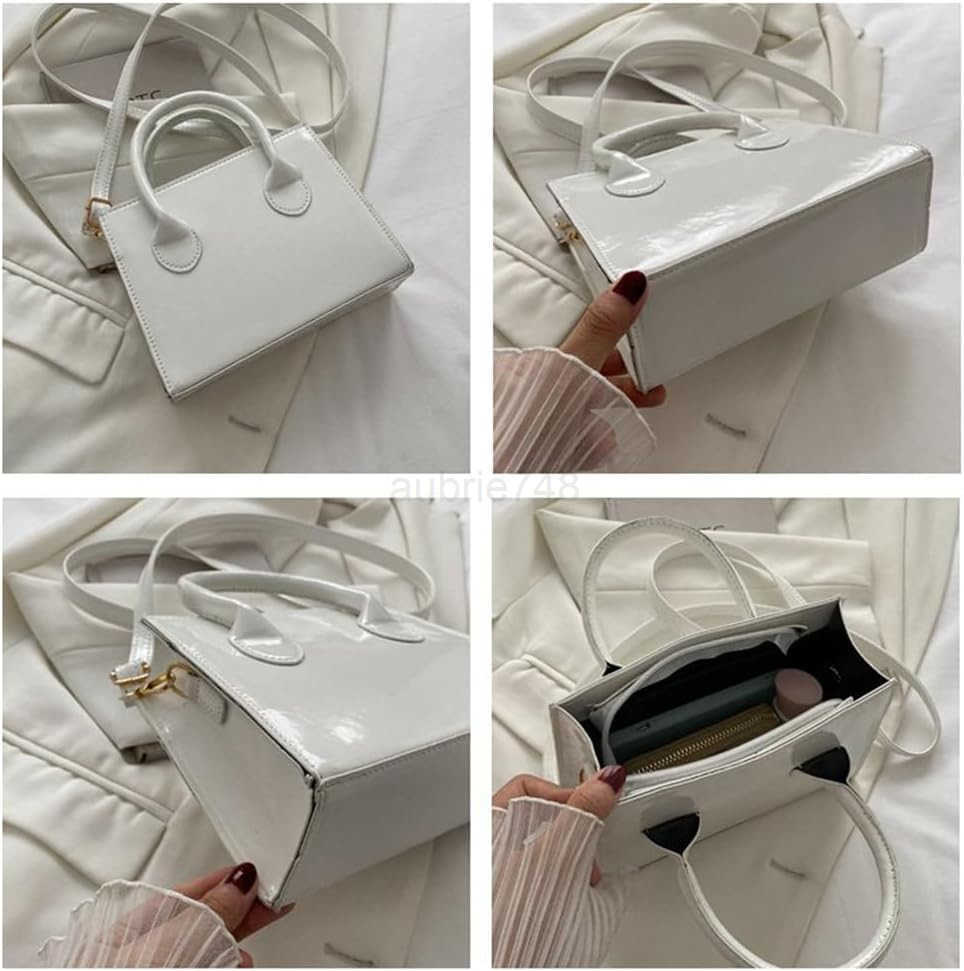 Patent Leather Handbag Shinny Clutch Purse Mini Shoulder Bag Evening Purse for Women M250903