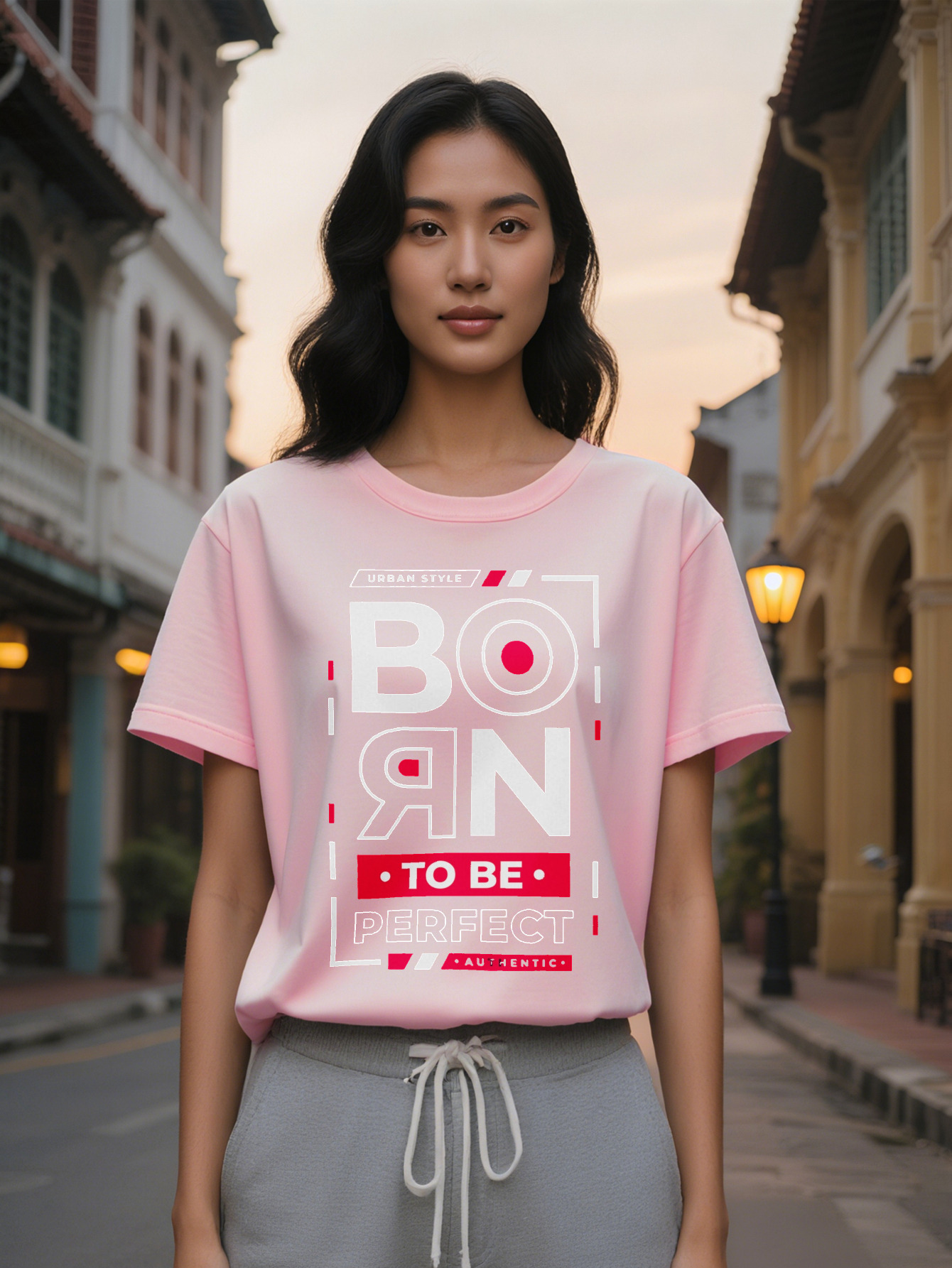 Large XL Urban Style DOON Graphic Print T-Shirt Black Casual Crew Neck Tee with Bold Lettering Breathable Summer Top for Plus Size