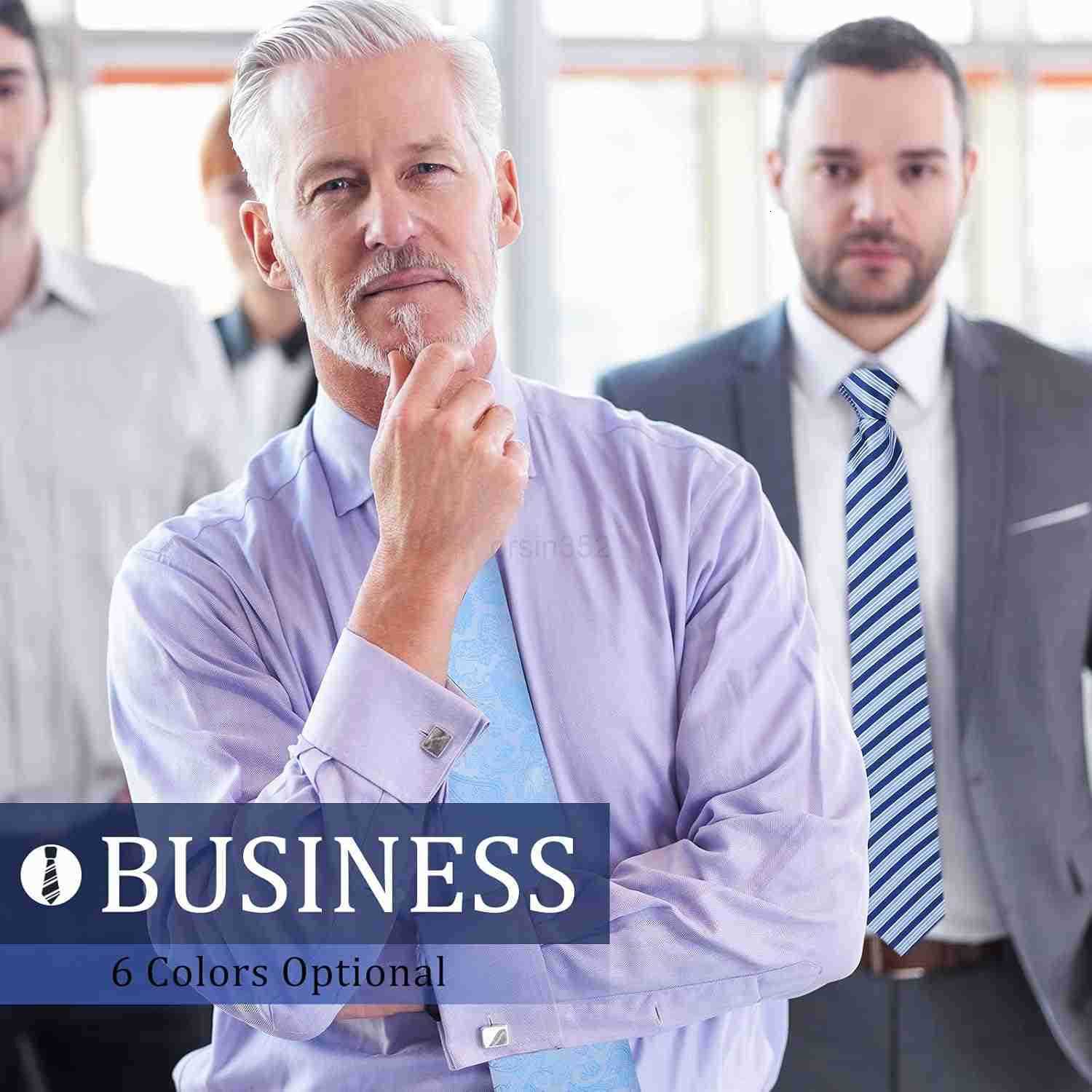 6 Pcs Zipper Ties for Men Adjustable Necktie for Uniform Business Wedding Zipper Skinny Necktie Clip on Slim TieW250904