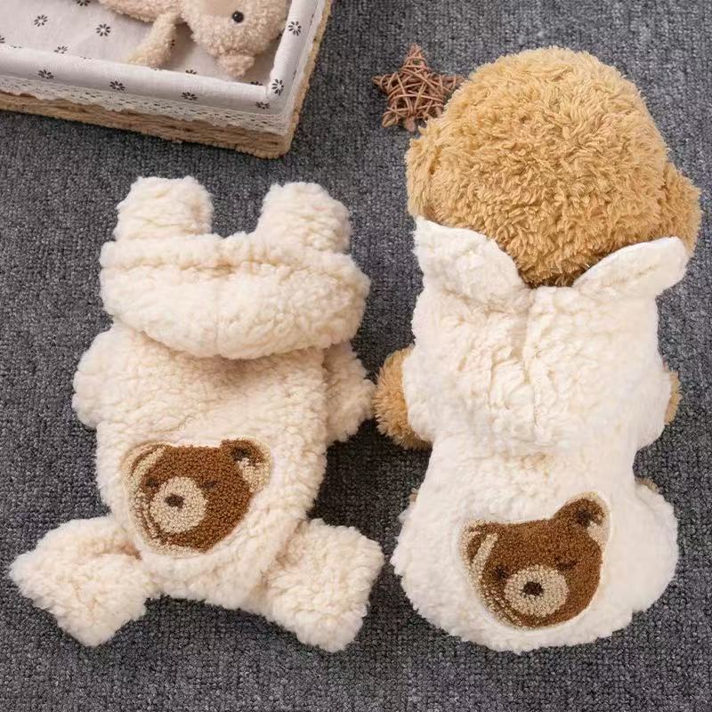 T1113 Dog Clothes Autumn and Winter Warm Pomeranian Poodle Yorkshire Terrier Small Dog Bichon Rabbit Clothes Pet Blue Cat Thickened