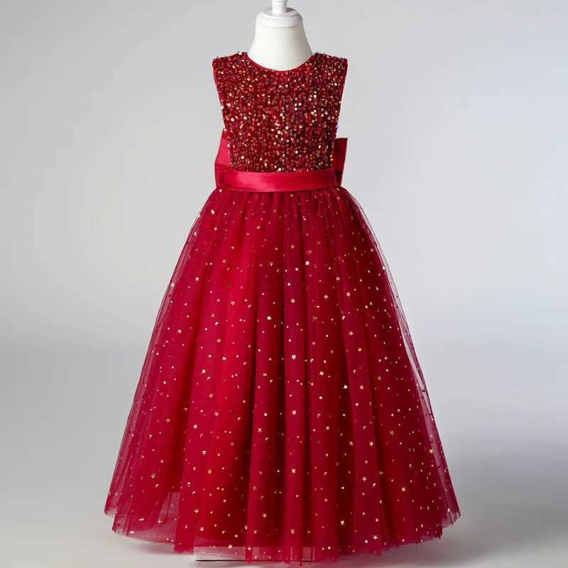 CKA88 4-12 Formal Occasion Dress Girls Graduation Evening Dress Summer New Sequins Lace Elegant Celebrity Luxury Party Clothing Z250904