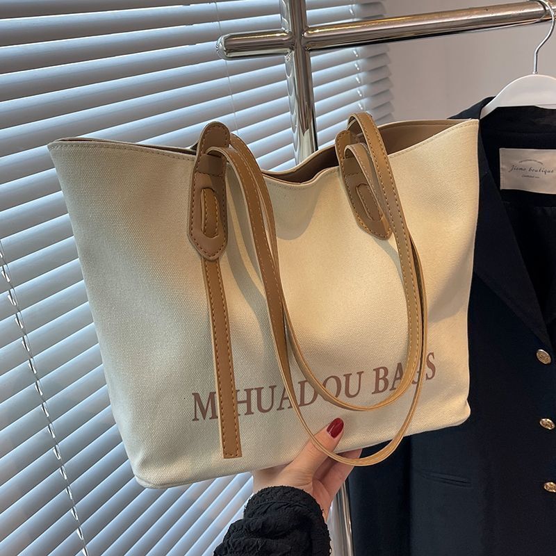 Luxury Bag Designer Free Shipping Canvas Bag For Women Large Capacity New 2024 High-end Fabric Handbag Tote Bag For Commuting
