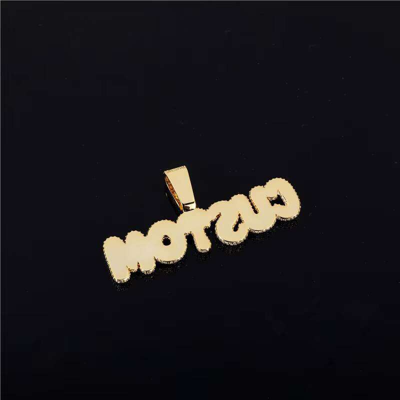 High Quality Name Sier Silicite Letter Pendant Necklace