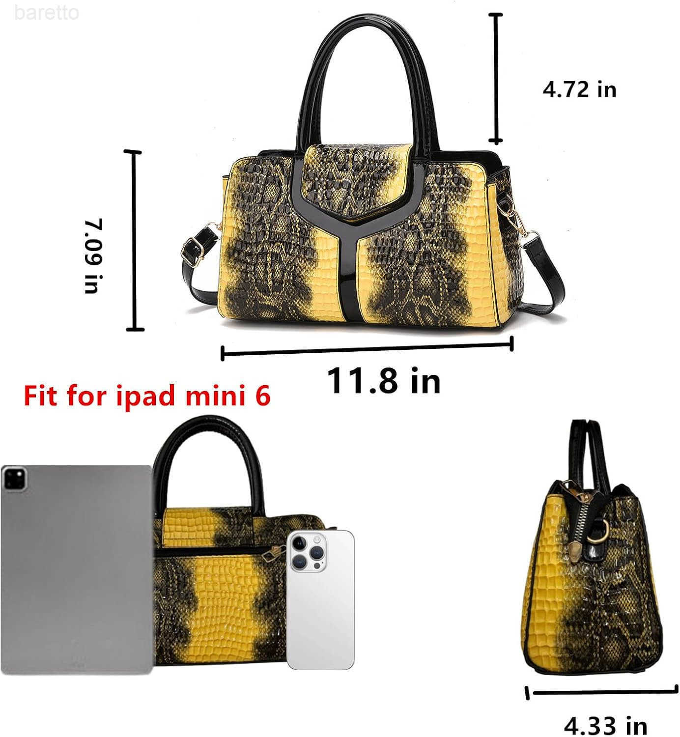 Top handle Satchel bags Shoulder Crossbody Purse Retro Crocodile Hobo Handbag Cluth Purse for Women M250904