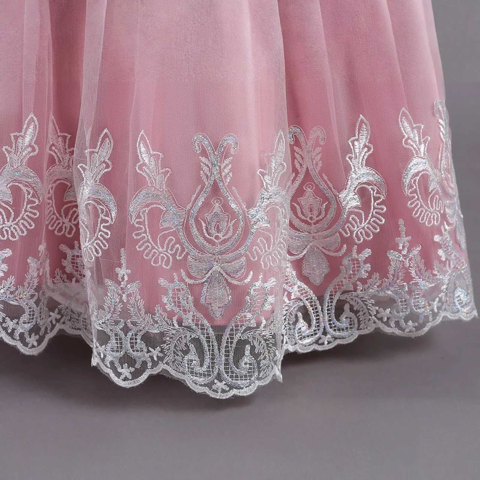 New Style Solid Color Children Fashion Party Prom Evening Dress Gown High Quality Graduation Performance Clothing Princess Dress Z250904