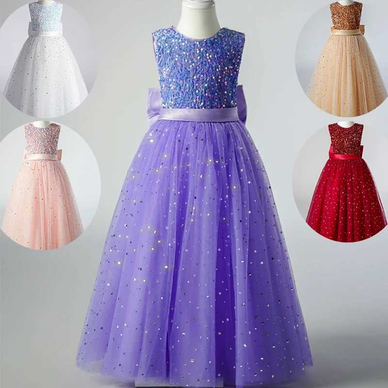 CKA88 4-12 Formal Occasion Dress Girls Graduation Evening Dress Summer New Sequins Lace Elegant Celebrity Luxury Party Clothing Z250904