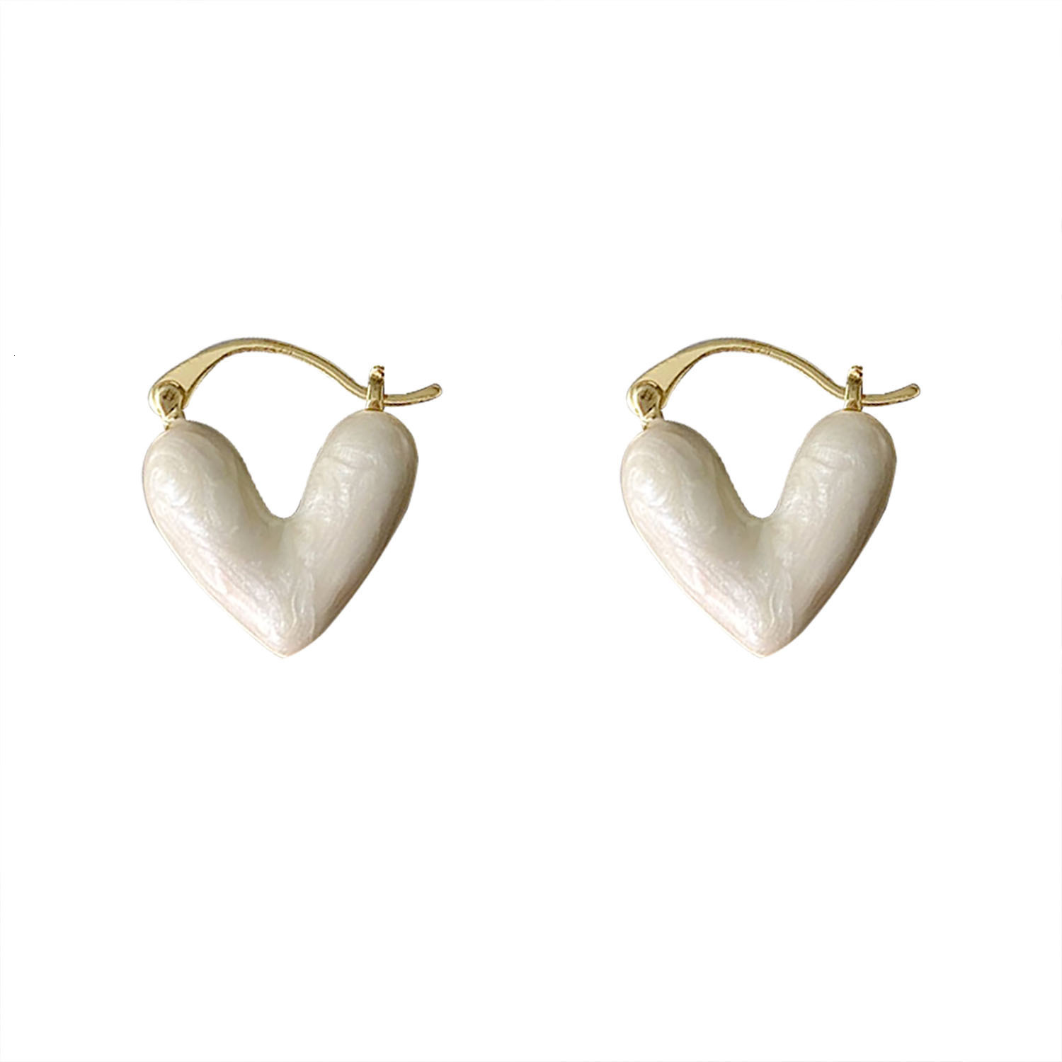 Earrings for Women New Trendy High-End Peach Heart Jewelry Niche Design Sense Light Fashionable Ear Clips