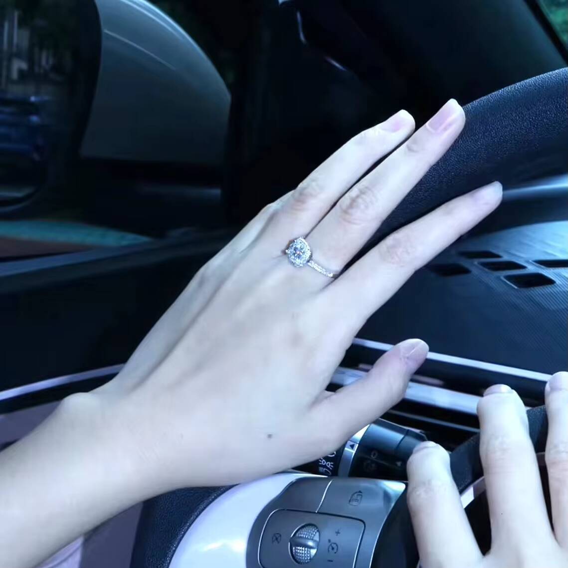 Bulk Lab Grown Diamond Ladies Ring Fine Jewelry S925 Sterling Silver Rhodium Plated Women Moissanite Wedding Finger Ring