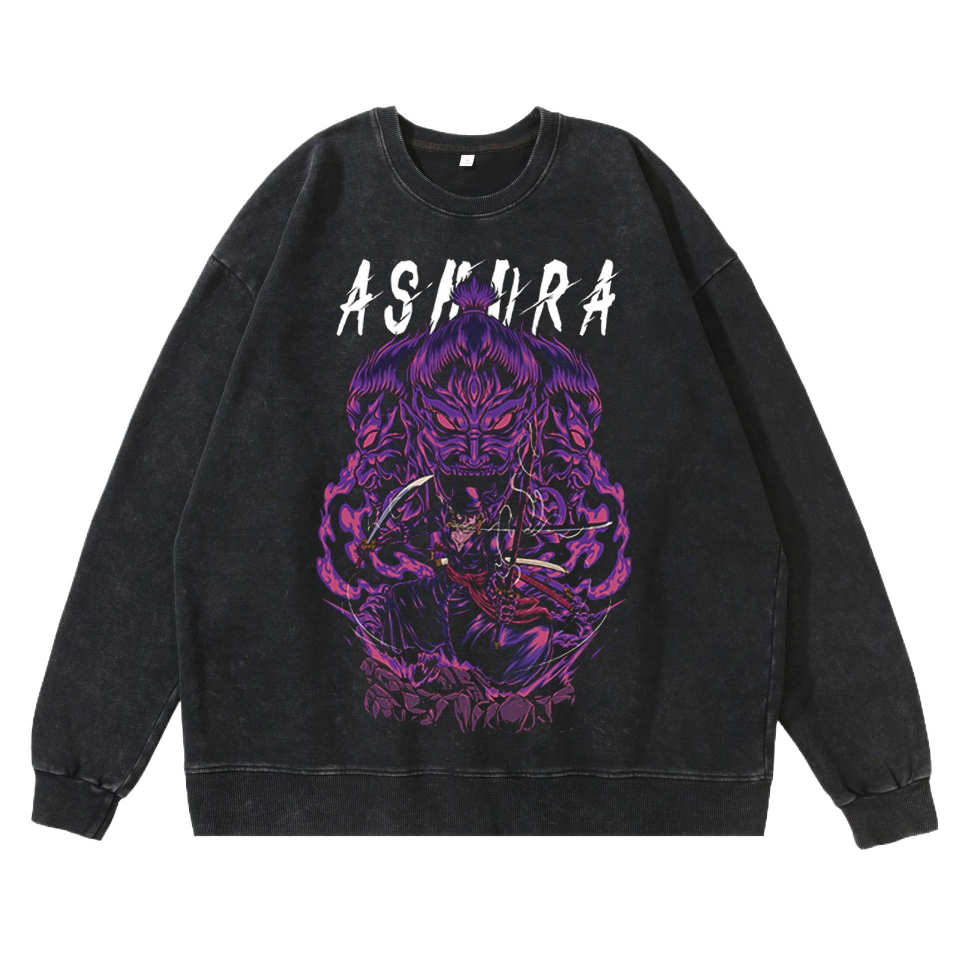 360g Heavyweight Washed Vintage Hoodie Street Hip-Hop Anime American Style Luffy Cotton Fall Hoodie - TT8208