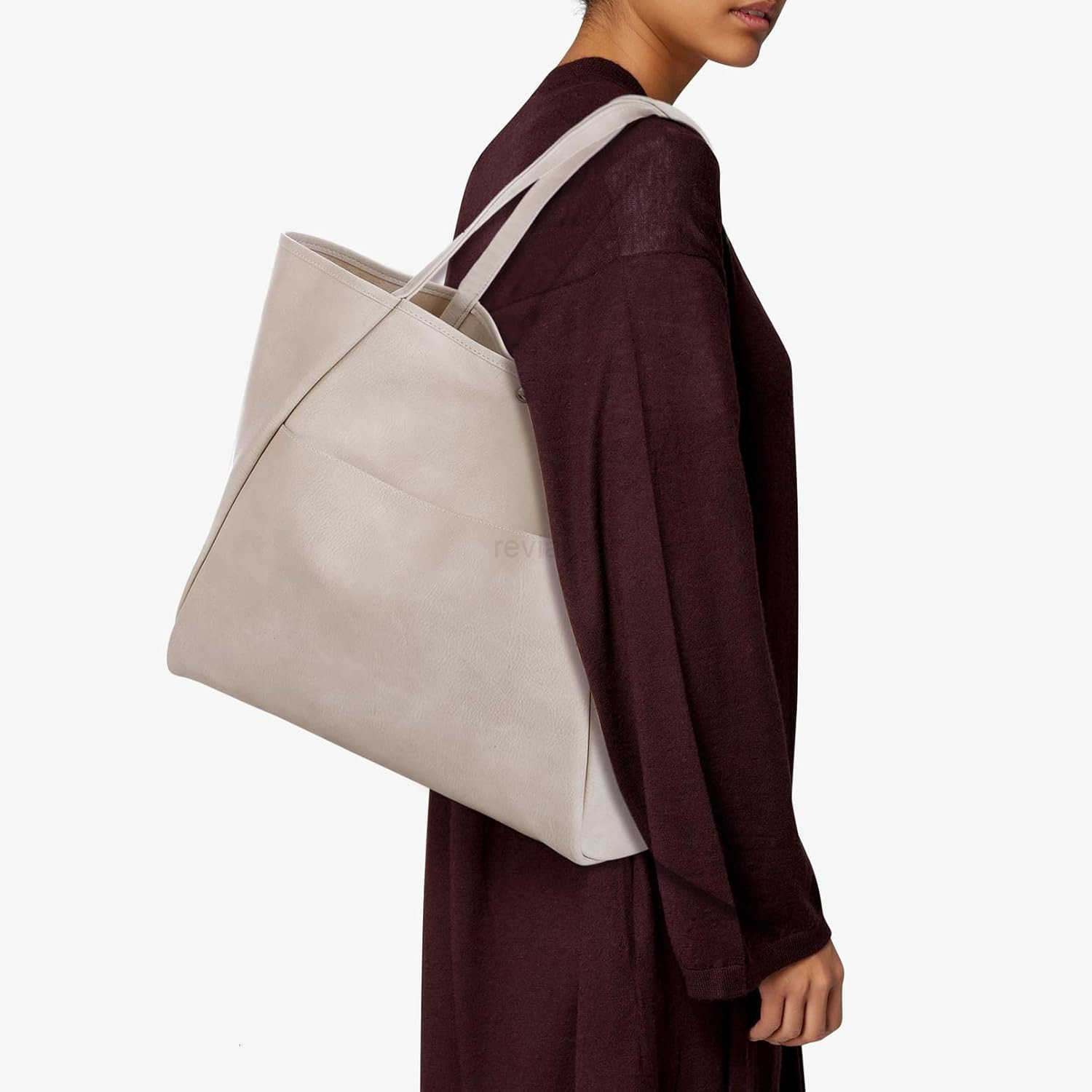 Large Tote Bag for Women Work 25L Travel Vegan Leather Ladies Handbags Weekender PursesW250904