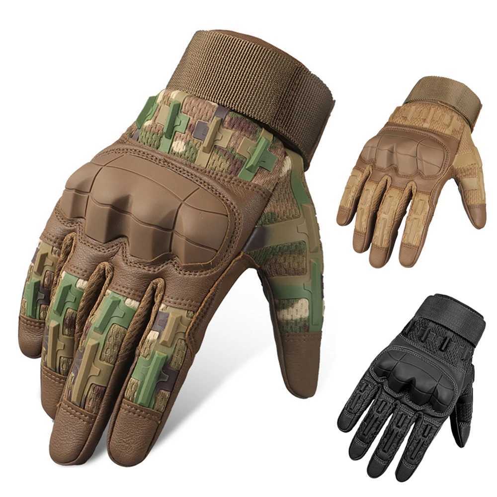 Tactical FullFinger Outdoor GlovesTouch ScreenAntiSlip Abrasion Resistant for HikingCyclingClimbingXJ250904