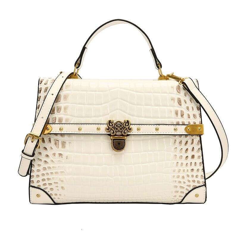 Women's 2024 New Trend Versatile Casual Style Crocodile Pattern Handbag European And American Fashion Classic Shoulder Cross Body Bag