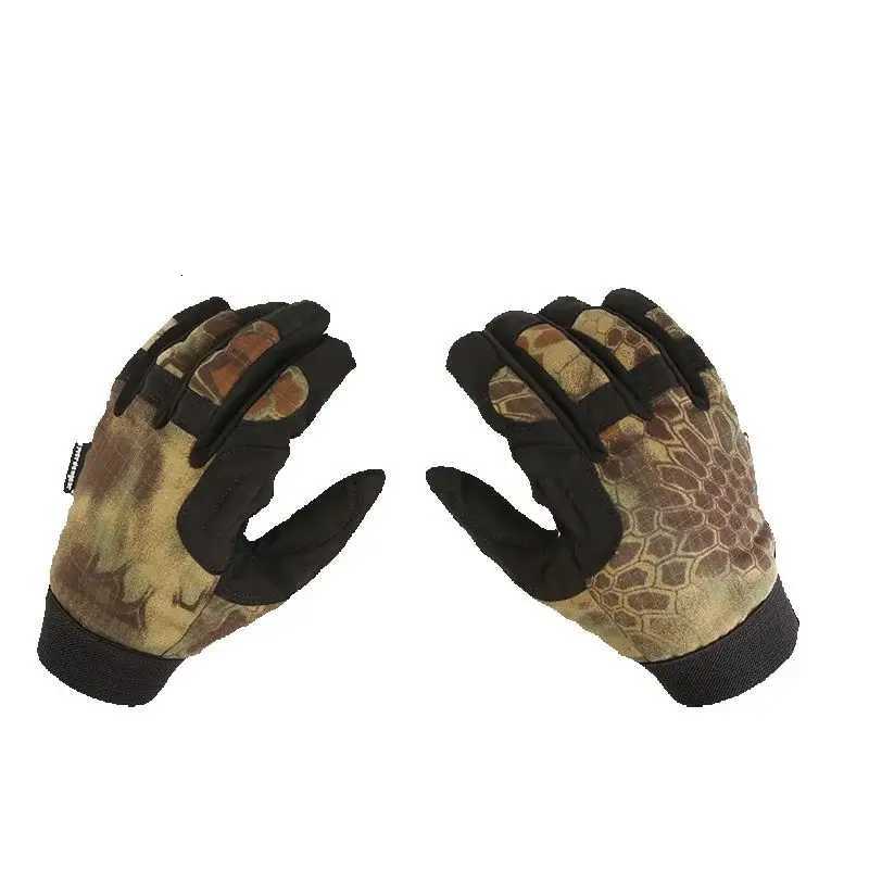 ersongear Lightweight Camouflage Gloves Tactical Full Finger Hand Protective Combat Handwear Sports Cam Hunting HikingXJ250904