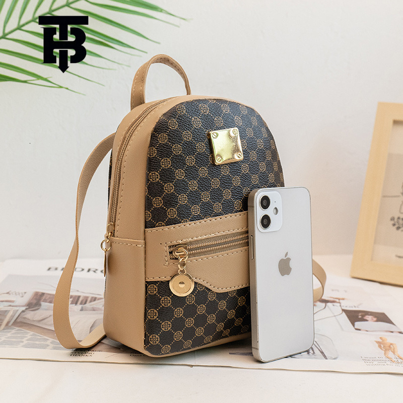 TB BHULAMTE Printed Designer s bag Backpack Women's Bag New Trendy Fashion Niche Design Bags Ladies Small Backpack Wholesale