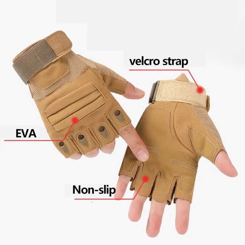 Tactical Gloves for Men Women Outdoor Sports AntiSlip Wrist Half Finger Protective Gloves for Cycling Climbing MountaineeringXJ250904