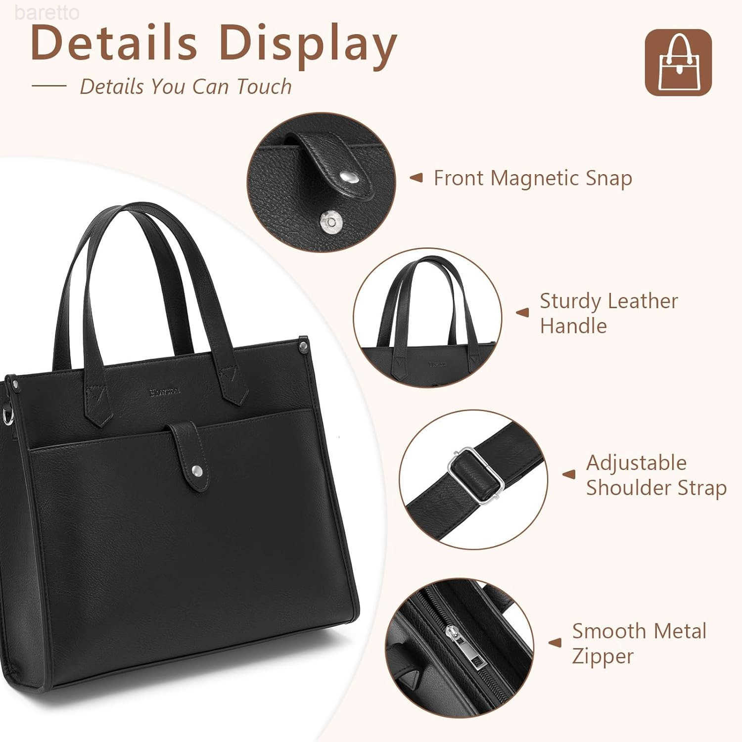 Crossbody Purses and Handbags for Women Leather Tote Purse Womens Top Handle Satchel with Detachable Strap M250904