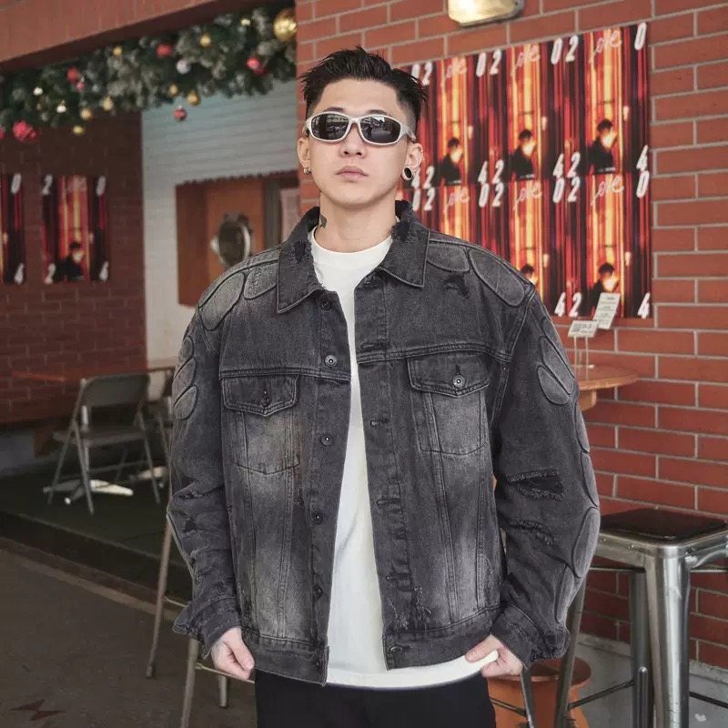 Jackets - Men's Jackets - Fashion Denim Women's Casual Hip-Hop Design Men's Trendy Clothing Denim Gender-neutral