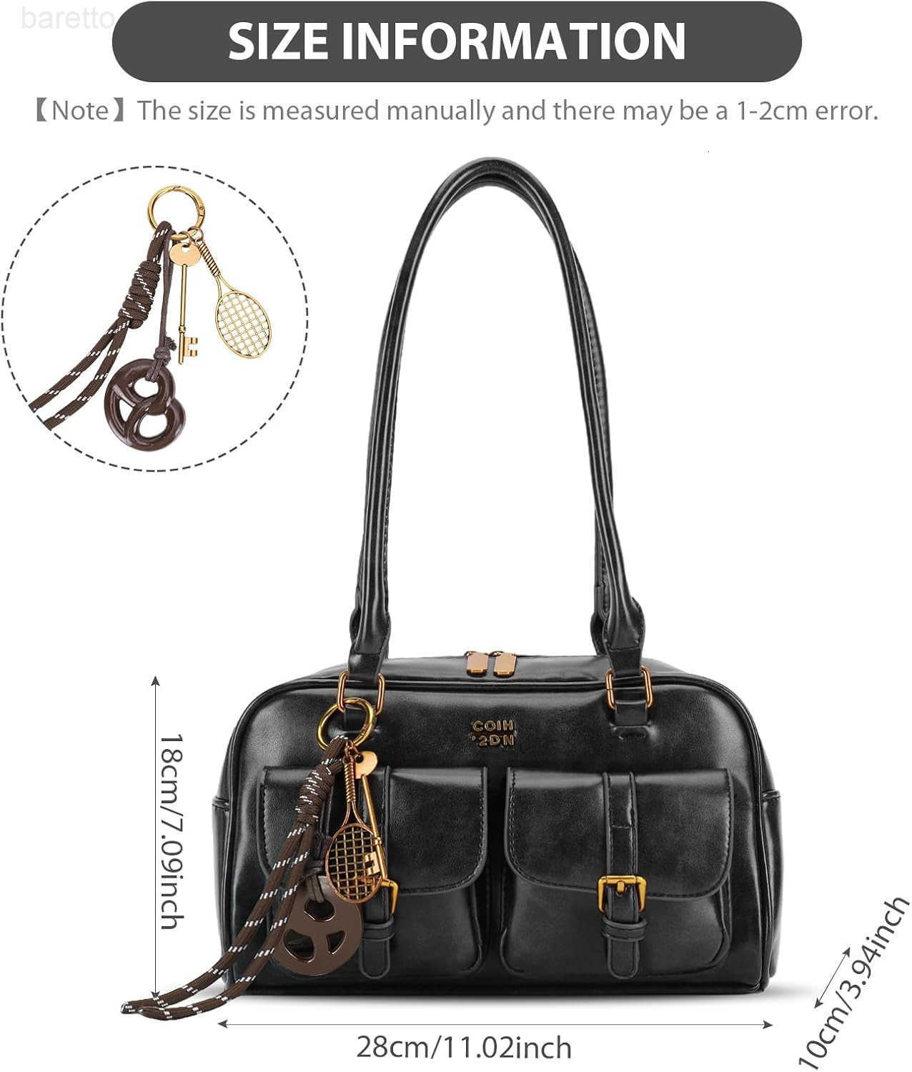 Shoulder Bag Retro Top Handle Bag Y2k 90s Multiple Pockets Designer Handbag Soft Trendy Underarm Purse M250903