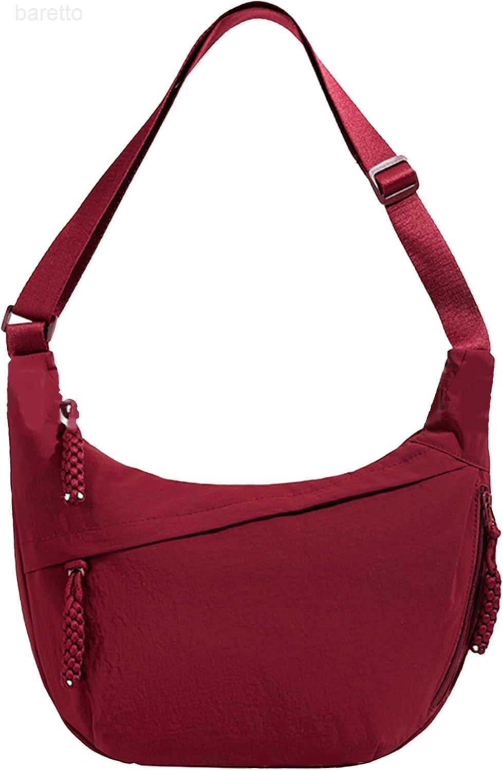 Crescent Shoulder Bag Nylon Crossbody Bag for Women Nylon Hobo Bag Slouchy Sling Purse Dumpling Bags M250903