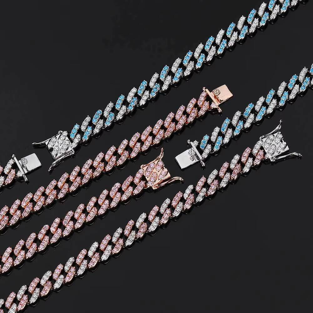 Fashion Jewelry Women Wedding White Blue Tennis Chain Crystal Bracelet