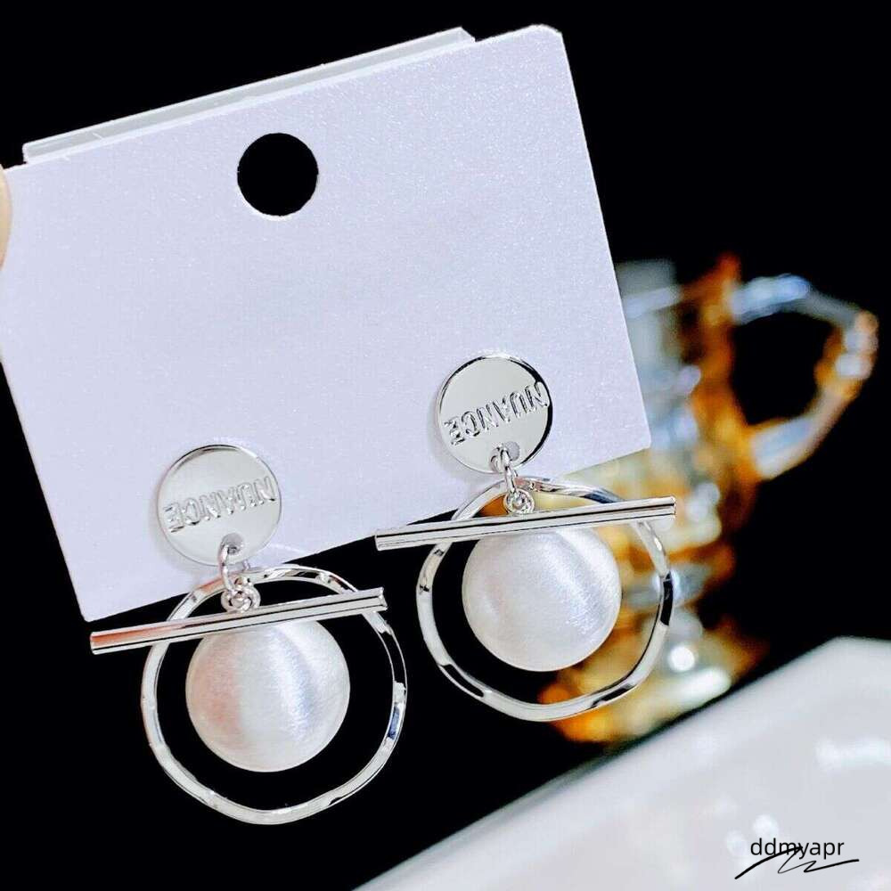 Collections Kanamina Unique Niche Round Splicing Brushed Ball For Women S Ddmyday Sier Needle Fashionable Elegant Earrings Ddmyday